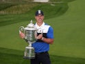Brooks Koepka celebrates winning the US PGA Championship on May 19, 2019