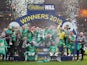 Celtic celebrate winning the Scottish Cup on May 25, 2019