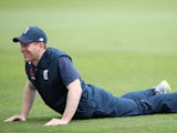 Eoin Morgan during an England nets session on May 24, 2019
