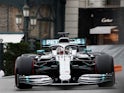 Lewis Hamilton in action during Monaco GP practice on May 23, 2019
