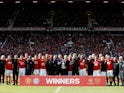 Manchester United legends celebrate after beating Bayern Munich in a repeat of the 1999 Champions League final on May 26, 2019
