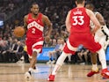 Toronto Raptors forward Kawhi Leonard (2) dribbles the ball during the first quarter against the Toronto Raptors in game five of the Eastern conference finals of the 2019 NBA Playoffs at Fiserv Forum on May 24, 2019