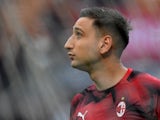 AC Milan goalkeeper Gianluigi Donnarumma during the warm-up before the Serie A meeting with Udinese on April 2, 2019