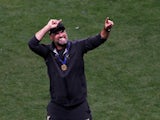 Jurgen Klopp celebrates winning the Champions League with Liverpool on June 1, 2019