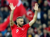 Turkey forward Cenk Tosun in action against Moldova in their Euro 2020 qualifier in March 2019