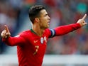 Portugal's Cristiano Ronaldo celebrates scoring against Switzerland in the UEFA Nations League on June 5, 2019.
