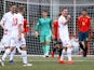 Faroe Islands forward Klaemint Olsen celebrates scoring against Spain in their Euro 2020 qualifier on June 7, 2019