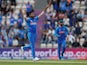 India bowler Jasprit Bumrah celebrates a wicket against South Africa on June 5, 2019