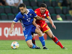 Andorra's Max Llovera in action against Moldova in their Euro 2020 qualifier on June 8, 2019