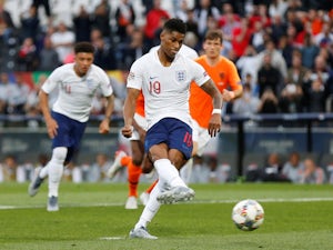England attacker Marcus Rashford scores against Netherlands in the UEFA Nations League semi-final on June 6, 2019