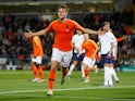Netherlands defender Matthijs de Ligt scores against England in the UEFA Nations League semi-final on June 6, 2019