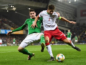 Belarus defender Aleksandr Martynovich in action against Northern Ireland in their Euro 2020 qualifier in March 2019