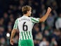 Real Betis midfielder Sergio Canales in action against Real Madrid in January 2019