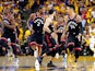 Toronto Raptors guard Danny Green (14) reacts after a play during the third quarter against the Golden State Warriors in game three of the 2019 NBA Finals at Oracle Arena