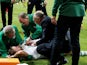Republic of Ireland's Alan Judge receives treatment from medical staff on June 8, 2019