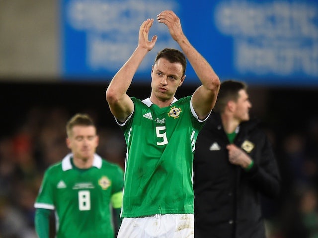 Jonny Evans pictured for Northern Ireland in March 2019