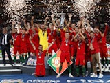 Portugal celebrate winning the Nations League in June 2019