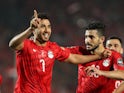 Trezeguet celebrates scoring for Egypt on June 21, 2019