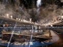 A general shot of the 2019 European Games opening ceremony in Minsk