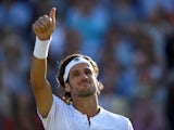 Feliciano Lopez celebrates at Queen's on June 22, 2019