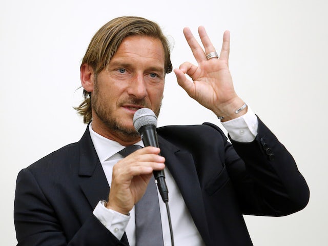Francesco Totti at a press conference on June 17, 2019
