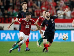 Hungary midfielder Dominik Szoboszlai in action against Croatia in their Euro 2020 qualifier in March 2019