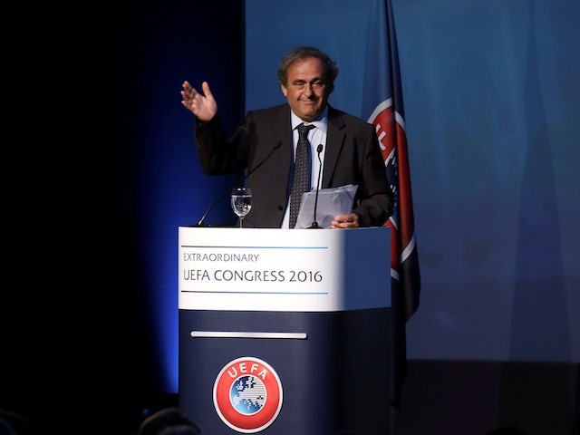Former UEFA president Michel Platini pictured in September 2016