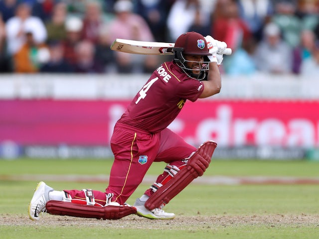 Shai Hope in action for West Indies on June 17, 2019