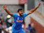 India bowler Vijay Shankar celebrates on June 16, 2019