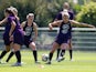 England's Steph Houghton with Ellen White and team mates during training on June 26, 2019