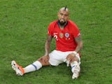 Chile midfielder Arturo Vidal in action during the Copa America quarter-final against Colombia on June 28, 2019