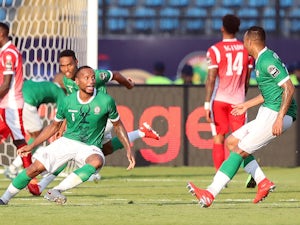 Madagascar's Marco Ilaimaharitra celebrates scoring their first goal against Burundi at the Africa Cup of Nations on June 27, 2019