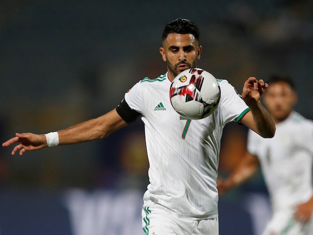 Riyad Mahrez in action for Algeria on June 23, 2019