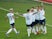 Giovani Lo Celso is congratulated by his Argentina teammates after scoring his side's second goal against Venezuela on June 28, 2019