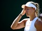 Germany's Angelique Kerber reacts during her second round match against Lauren Davis on July 4, 2019
