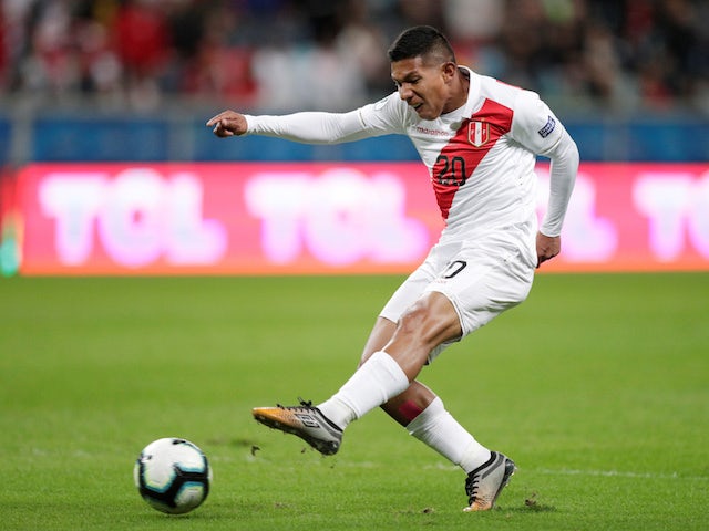 Peru's Edison Flores in action against Chile in the Copa America semi-finals on July 3, 2019