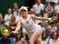 Harriet Dart in action at Wimbledon on July 6, 2019