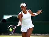 Heather Watson in action at Wimbledon on July 1, 2019