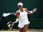 Heather Watson in action at Wimbledon on July 1, 2019