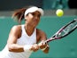 Heather Watson in action at Wimbledon on July 3, 2019