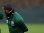 Marvin Compper pictured in Celtic training in December 2018
