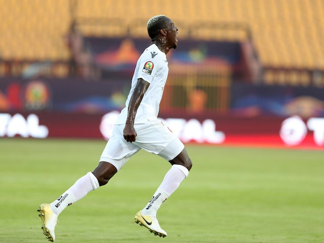 Mohamed Yattara celebrates scoring for Guinea on June 30, 2019