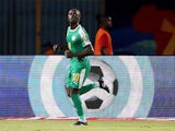 Senegal's Sadio Mane celebrates scoring their third goal against Kenya on July 1, 2019
