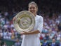 Simona Halep celebrates winning Wimbledon on July 13, 2019