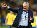 Brazil coach Tite celebrates after winning the Copa America on July 7, 2019
