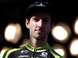 Mitchelton-Scott rider Adam Yates of Britain on the podium during the teams presentation, on the Grand Place in Brussels on July 4, 2019