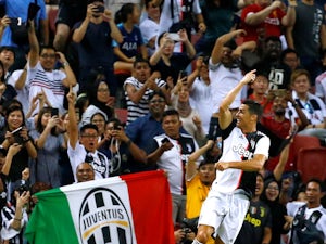 Juventus' Cristiano Ronaldo celebrates scoring their second goal against Tottenham on July 21, 2019