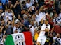 Juventus' Cristiano Ronaldo celebrates scoring their second goal against Tottenham on July 21, 2019
