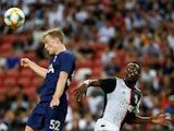 Tottenham's Oliver Skipp in action with Juventus' Blaise Matuidi on July 21, 2019
