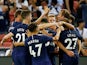 Tottenham's Harry Kane celebrates scoring their third goal against Juventus on July 21, 2019